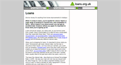 Desktop Screenshot of loans.org.uk